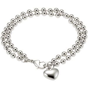 Amalfi&trade; Stainless Steel Bead Chain Bracelet 