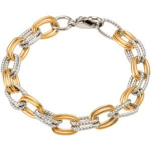 Amalfi&trade; Gold Immersion Plated Stainless Steel Bracelet