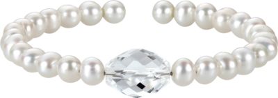 Freshwater Cultured Pearl & Gemstone Cuff 7.5
