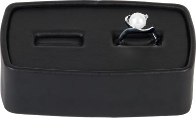 Black Leatherette Double Ring Display