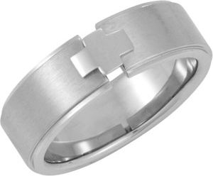 TWOTONE CROSS RING