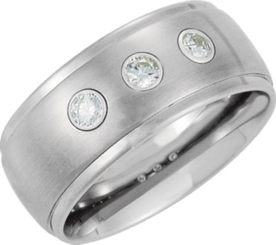 Dura Cobalt&trade; .30 ct tw Diamond Ridged Band