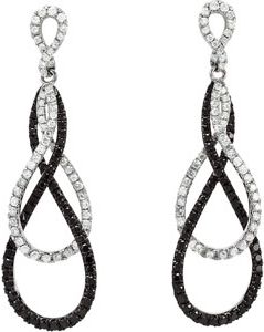 1 1/2 ct tw Black & White Diamond Earrings