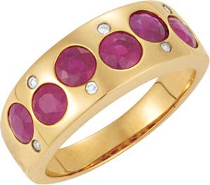 Genuine Mozambique Ruby & Diamond Ring