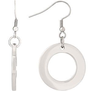 Stainless Steel & Plated Circle Earrings