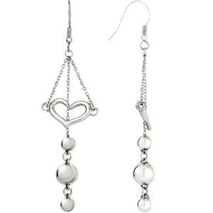 Stainless Steel Heart Earrings