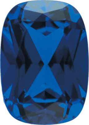 Antique Cushion Chatham Created Blue Sapphire