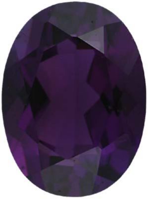 Oval Imitation Amethyst
