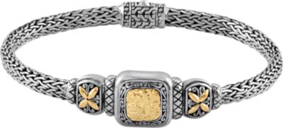 Sterling Silver Fashion Bracelet with 18KY Accents  