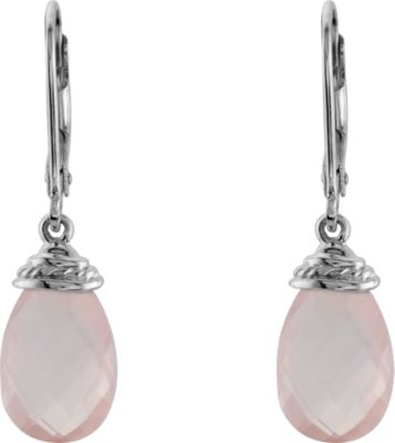 Genuine Rose Quartz Earrings