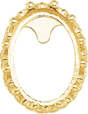Crown Design Cabochon Earring Setting