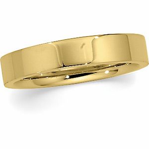 Flat Comfort Fit Wedding Band - Size 10.5, 2mm - 12mm