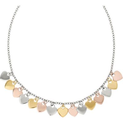 Amalfi&trade; Stainless Steel Heart Dangle Necklace with Immersion Plate