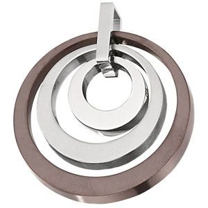 Amalfi&trade; Stainless Steel Circle Pendant