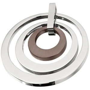 Amalfi&trade; Stainless Steel Circle Pendant