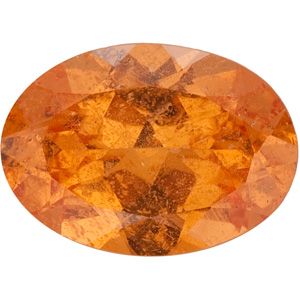 Genuine Garnet Spessartite - Oval Faceted -Non-Returnable; B Quality; Orange