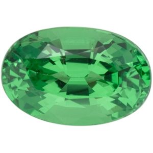 Genuine Garnet Tsavorite - Oval Faceted -Non-Returnable; AA Quality; Green