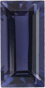 Straight Baguette Genuine Iolite