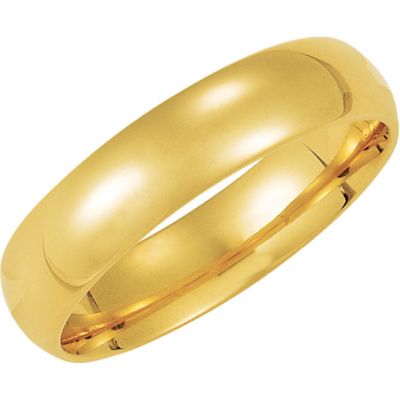 Comfort Fit Light Wedding Band - Size 9, 2mm - 8mm