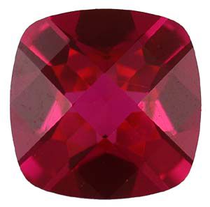 Antique Square Imitation Ruby