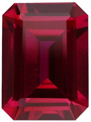 Emerald/Octagon Imitation Ruby