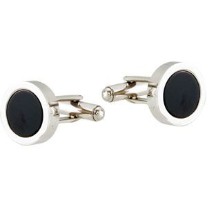 Round Onyx Cuff Links