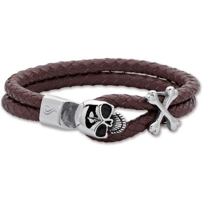 Leather & Stainless Steel Bracelet