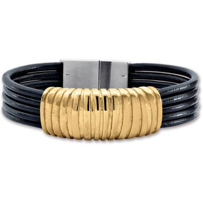 Leather & Stainless Steel Bracelet