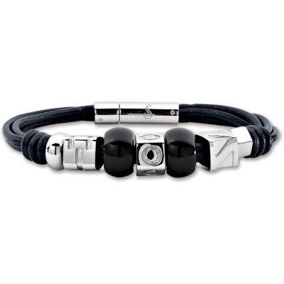 Leather & Stainless Steel Bracelet