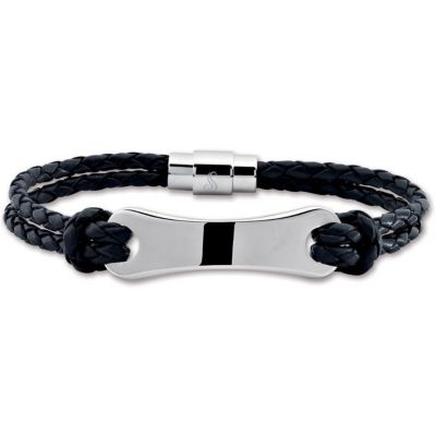 Leather & Stainless Steel Bracelet
