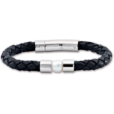Leather & Stainless Steel Bracelet