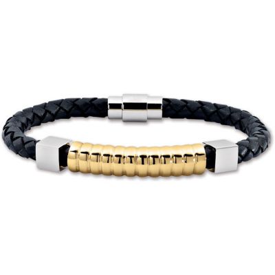 Leather & Stainless Steel Bracelet