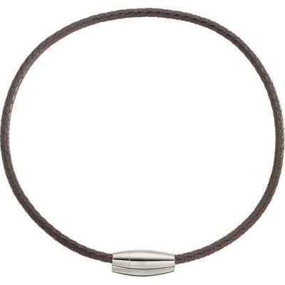 Leather & Stainless Steel Necklace