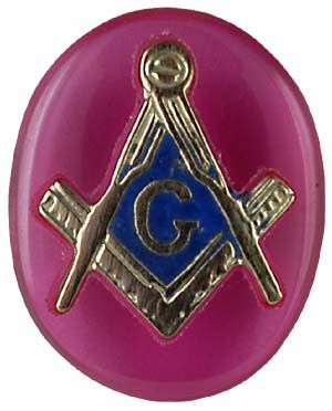Oval Red Masonic