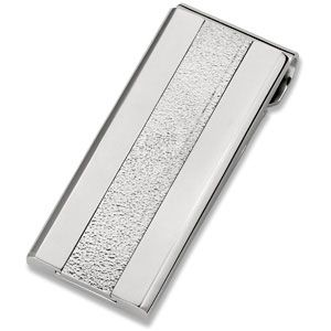 Stainless Steel Hammered Pattern Money Clip