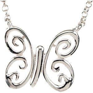 Sterling Silver Butterfly Necklace