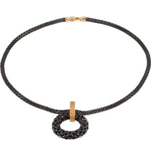 Sterling Silver with Black Lacquer and Pink Gold Plated 24