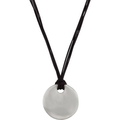 Disk Pendant on Multi Strand Nylon Cord