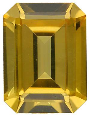 Emerald/Octagon Imitation Citrine