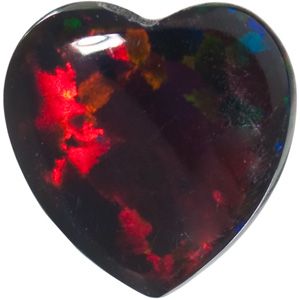 Heart Lab Created Black Opal