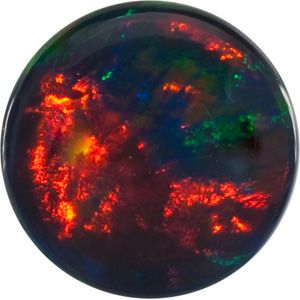 Round Lab Created Black Opal