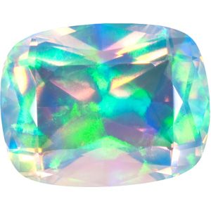 Antique Cushion Lab Created White Opal