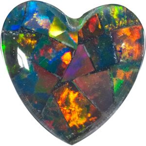 Heart Lab Created Mosaic Opal