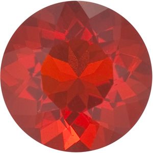 Round Genuine Mexican Fire Opal