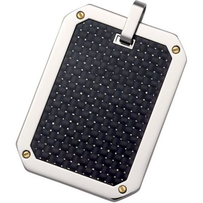 Stainless Steel Pendant with Carbon Fiber