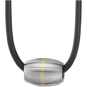 Amalfi&trade; Stainless Steel with 18KT Yellow Inlay & Rubber 17