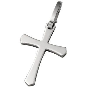 Stainless Steel Thin Cross Pendant