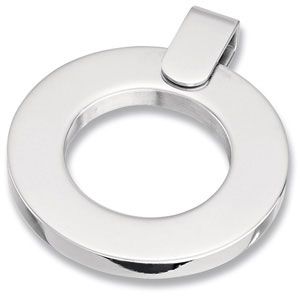 Amalfi&trade; Stainless Steel Circle Pendant