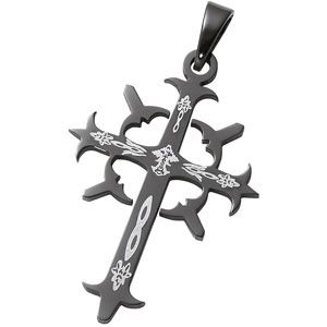 Stainless Steel Cross Pendant or Necklace with Immerse Plating