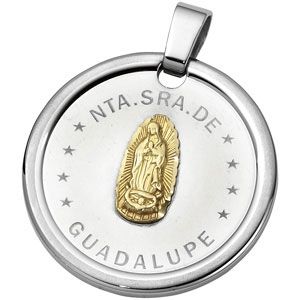 Joyas Alternativas&trade; Stainless Steel Guadalupe Medal 
